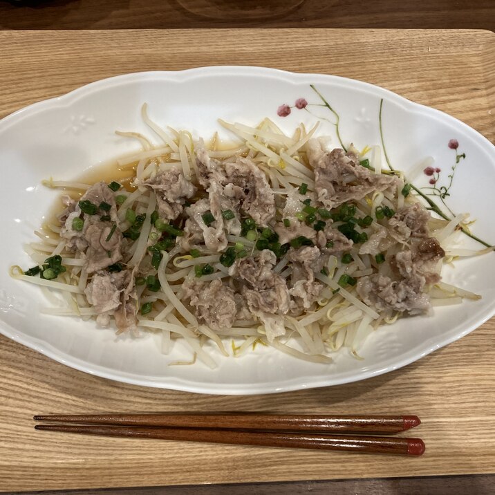 レンジ!時短もやしと豚肉の重ね蒸し